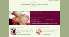 Desktop Screenshot of naturalbalancetherapies.com