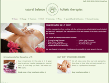 Tablet Screenshot of naturalbalancetherapies.com